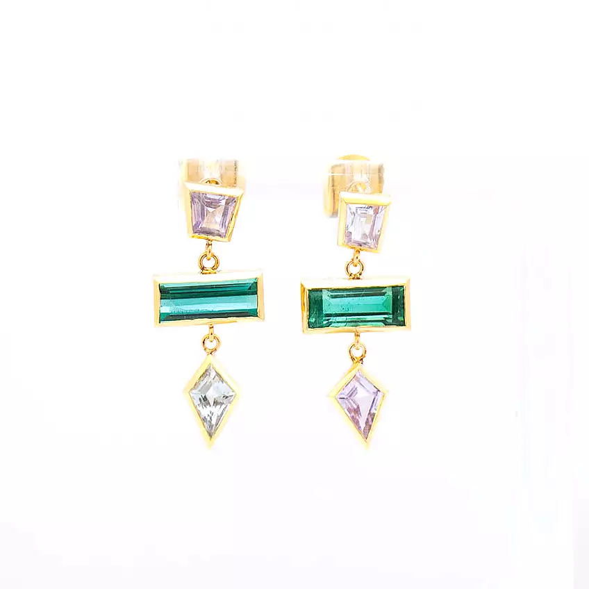 Three Tier Grande Interlock Earrings