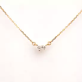 Tiny Two Diamonds Amigos Necklace