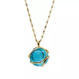 TURQUOISE CRYSTAL NECKLACE