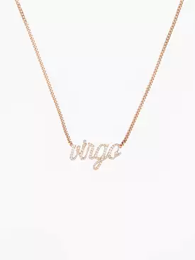 Virgo Small La Firma Diamond Necklace